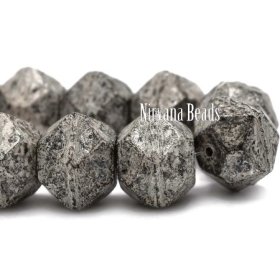 10mm English Cut Black with an Antique Silver Finish