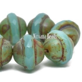 10x12mm Saturn Sea Green with Picasso Finish