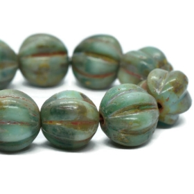 10mm Melon Seagreen with a Picasso Finish