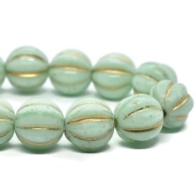 8mm Melon Mint with Gold Wash